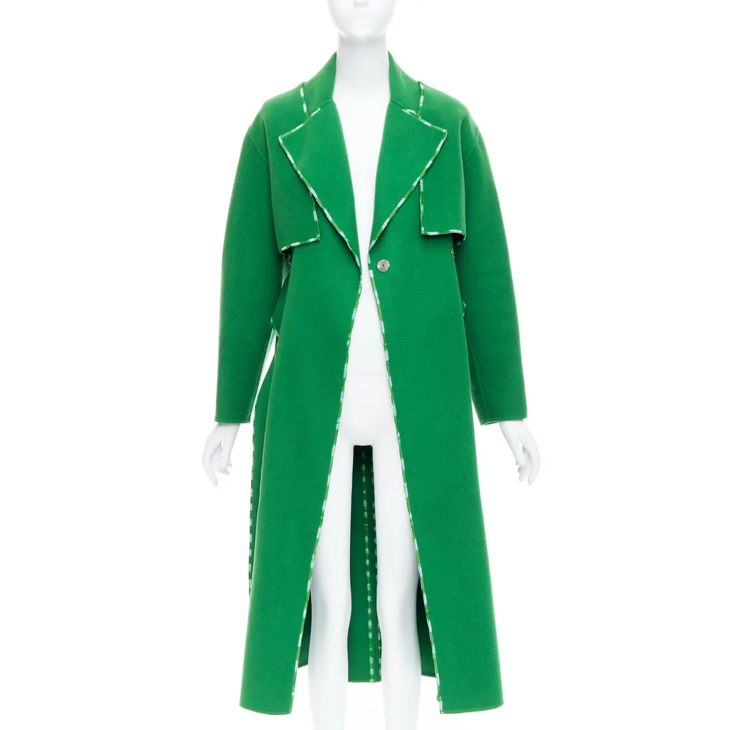 Sportmax Handmade Green Wool Coat Green Wool Very good - Inside View