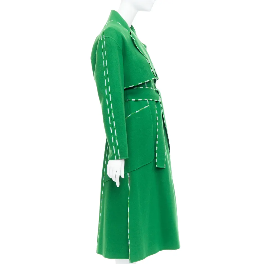 Sportmax Handmade Green Wool Coat Green Wool Very good - Box View