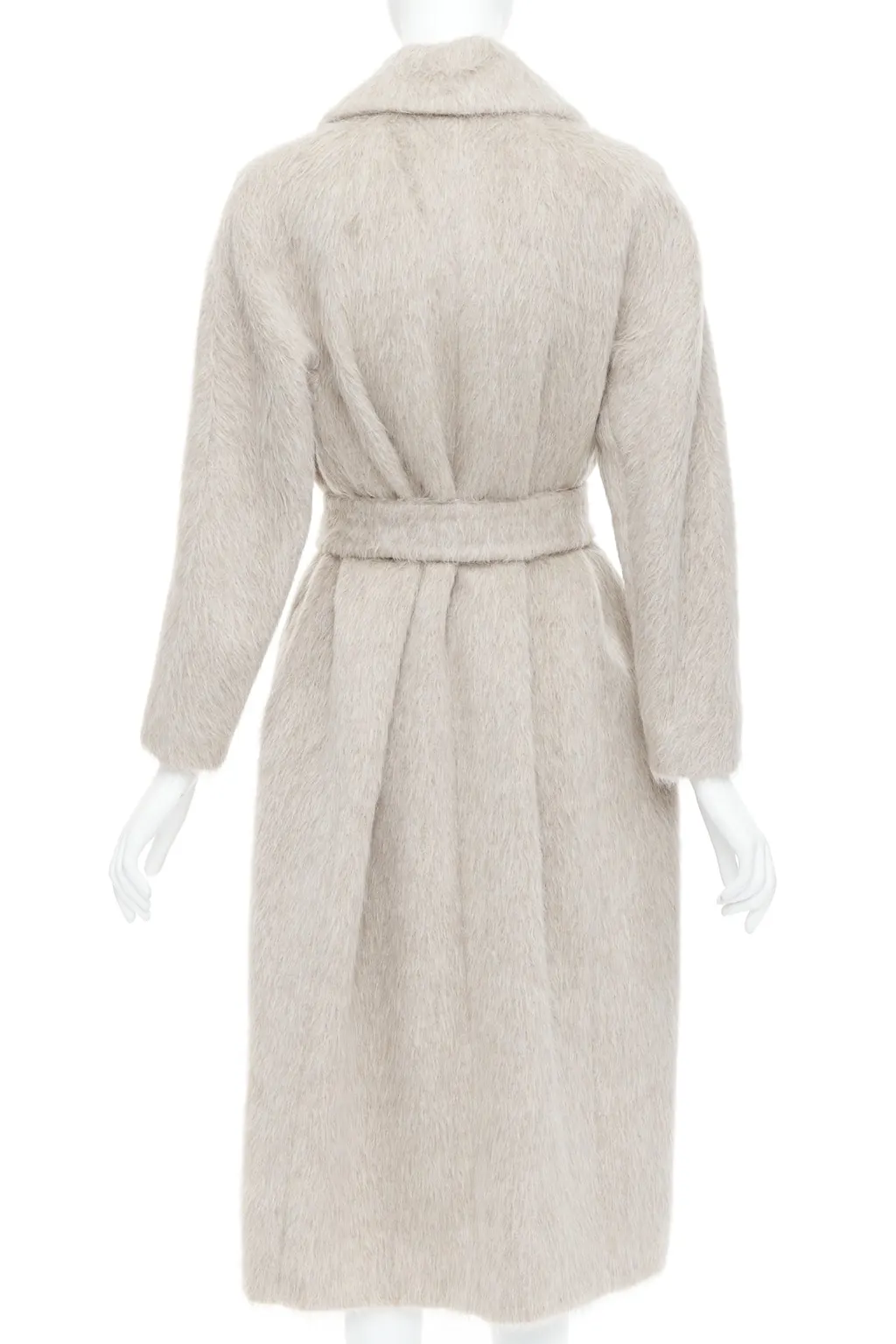 Max Mara Grey Alpaca Wool Coat Grey Never worn - Box View