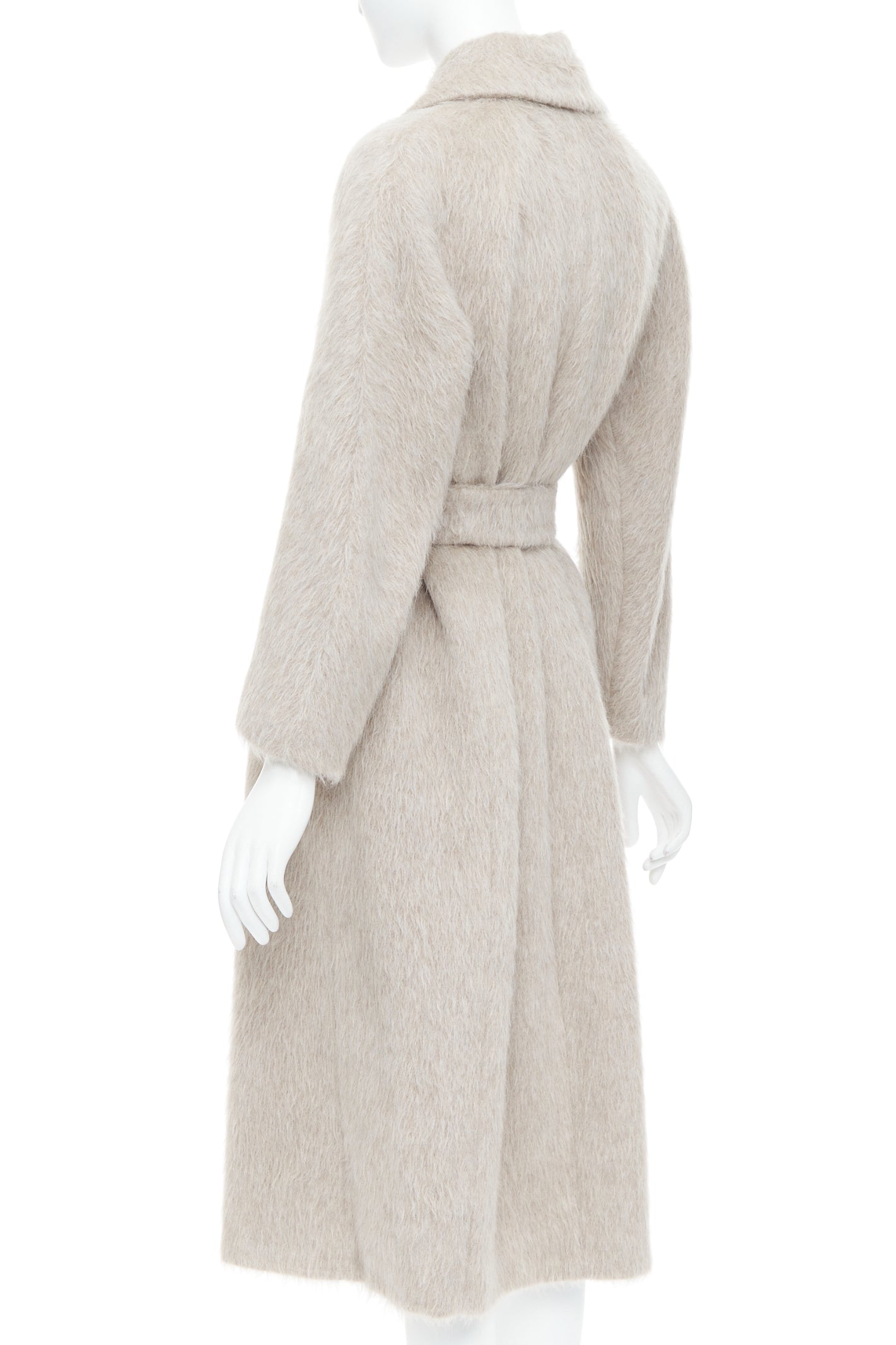 Max Mara Grey Alpaca Wool Coat - Detail 1