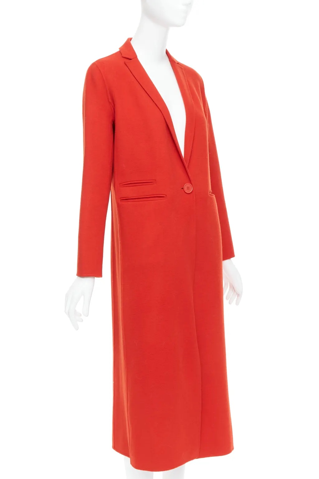 Maje Red Wool Peak Coat Red Wool Never worn - Inside View