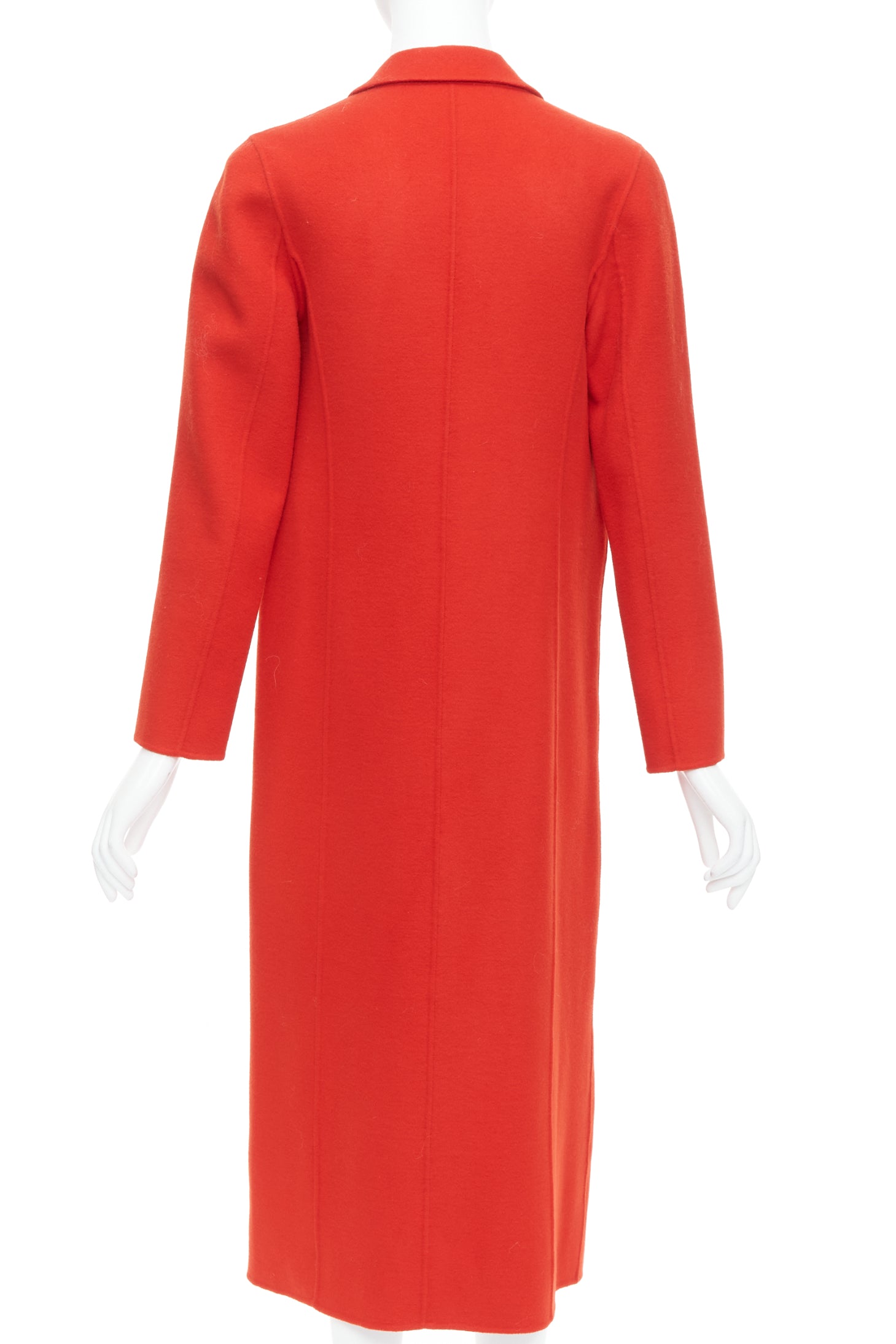 Maje Red Wool Peak Coat - Side view