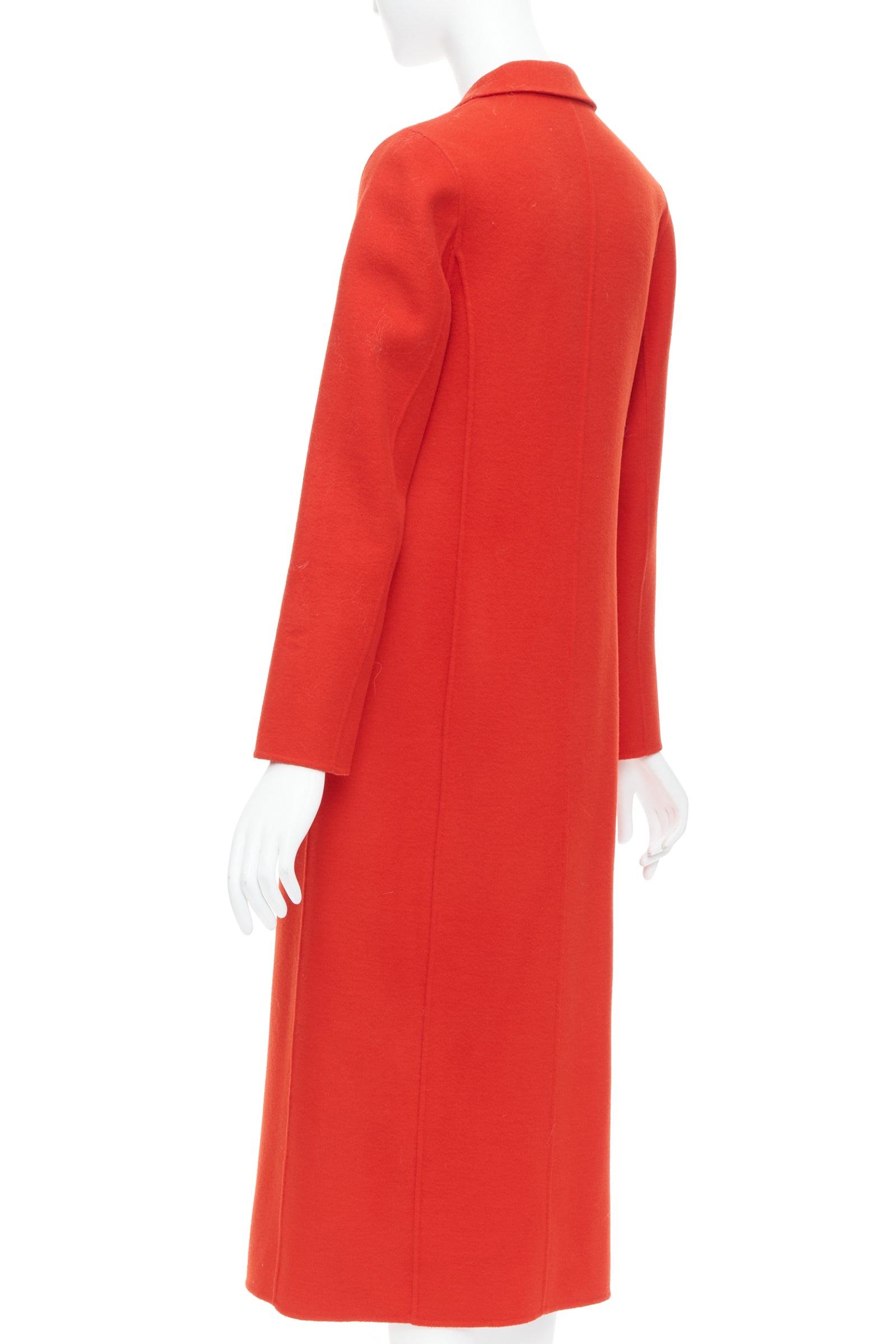 Maje Red Wool Peak Coat - Detail 1