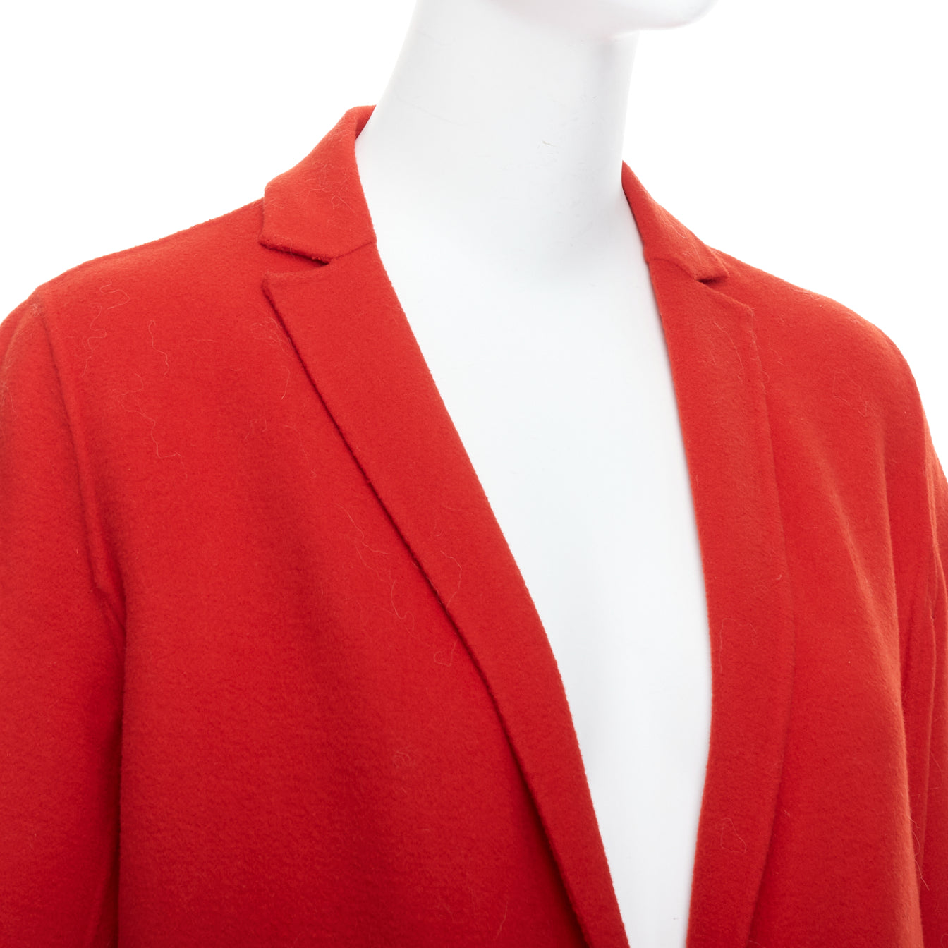 Maje Red Wool Peak Coat - Detail 2