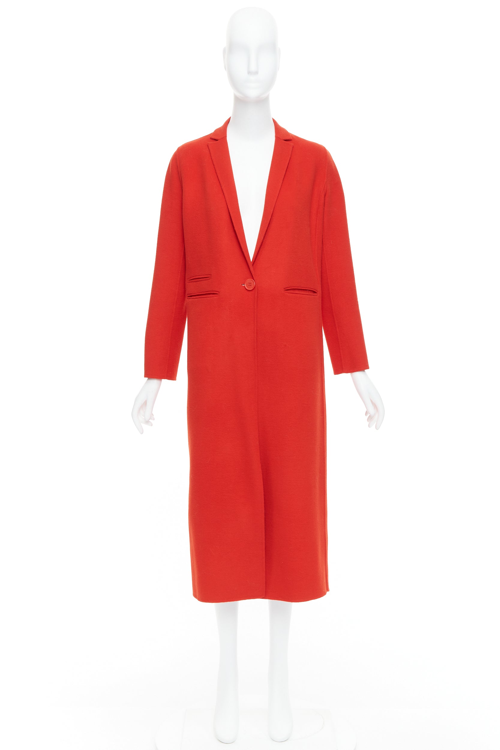 Maje Red Wool Peak Coat - Image 11