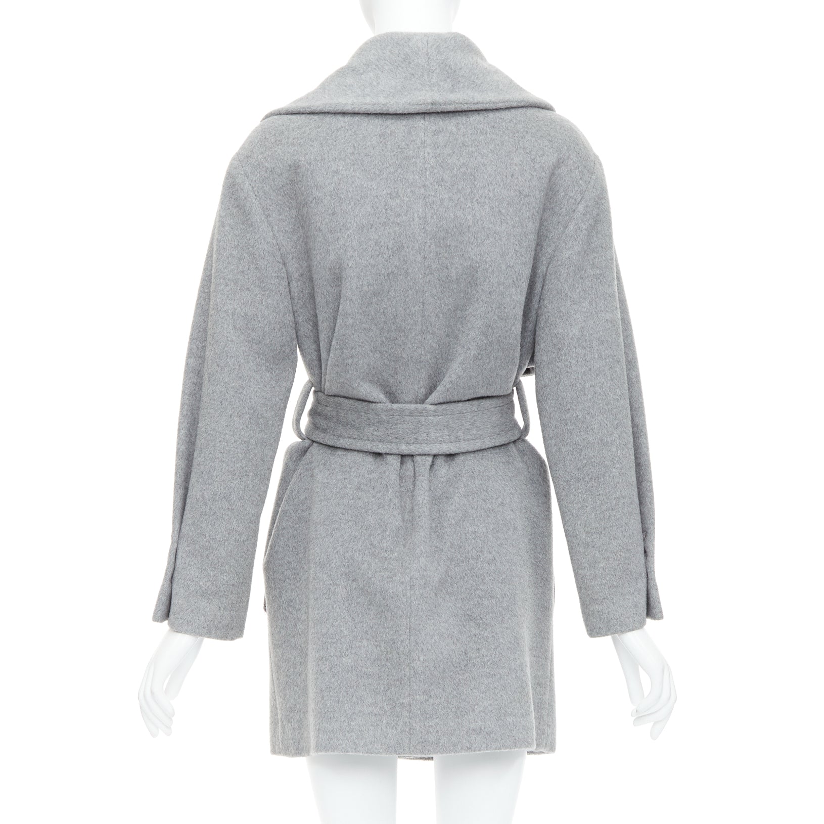 Hanii Y Grey Oversized Belted Coat - Detail 1
