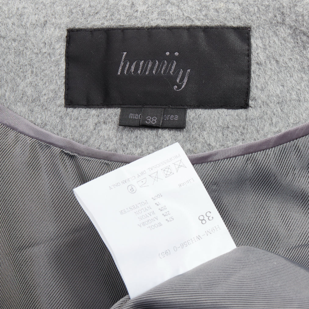 Hanii Y Grey Oversized Belted Coat - Image 11