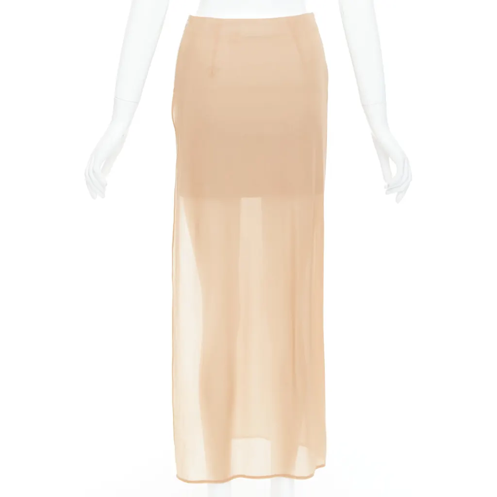 Maison Martin Margiela Sheer Asymmetric Skirt Beige Good - Box View