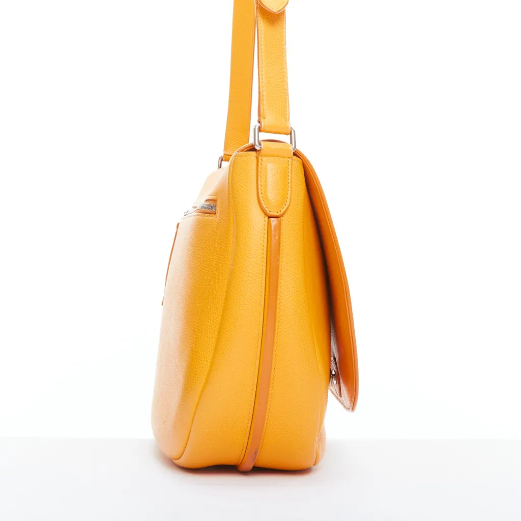 Celine Trotteur Messenger Yellow Leather Good - Model View
