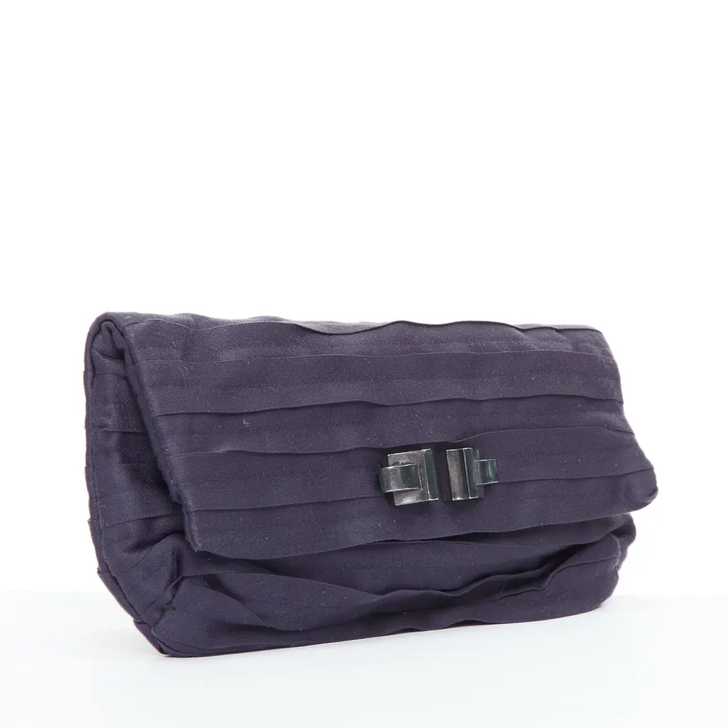 Lanvin Geometric Zip Clutch Purple Good - Inside View