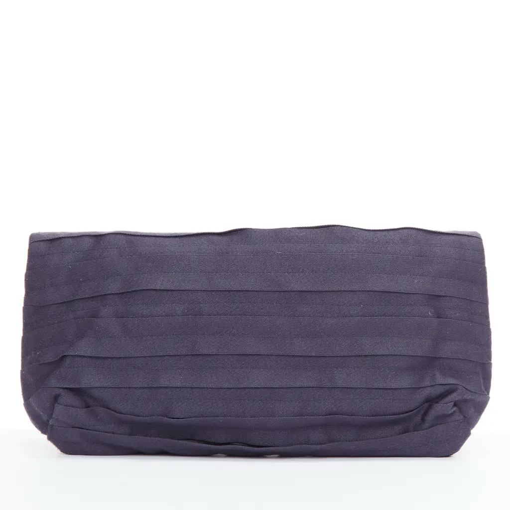Lanvin Geometric Zip Clutch Purple Good - Model View