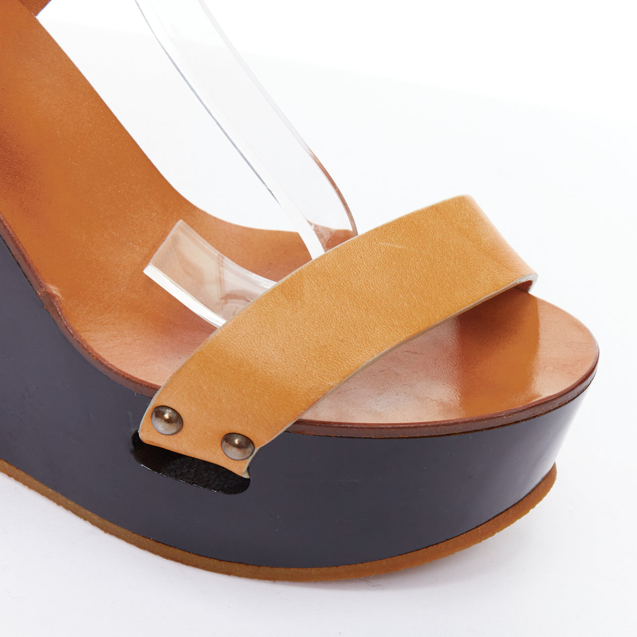 Chloe Tan Strappy Wedges - Detail 2