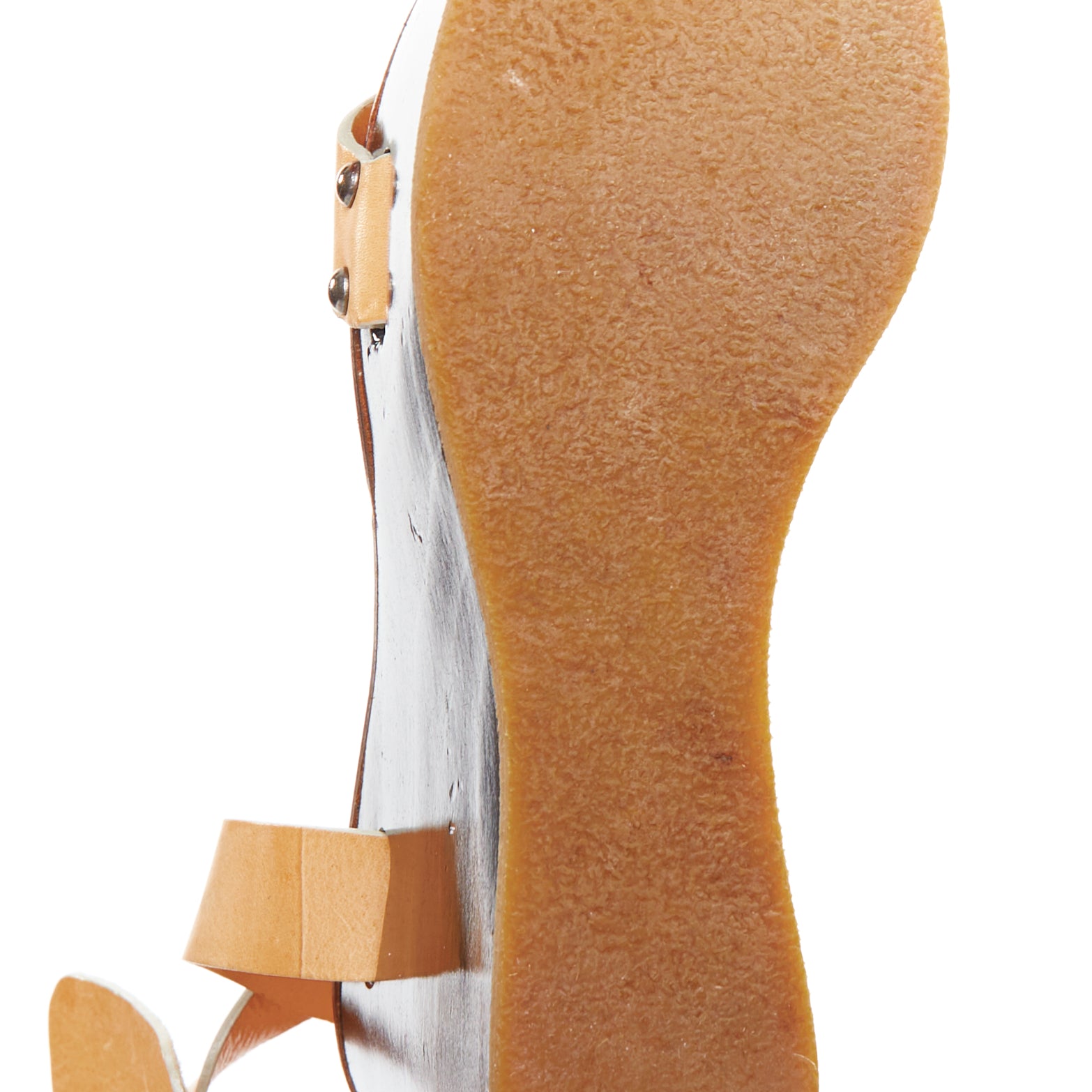 Chloe Tan Strappy Wedges - Image 12