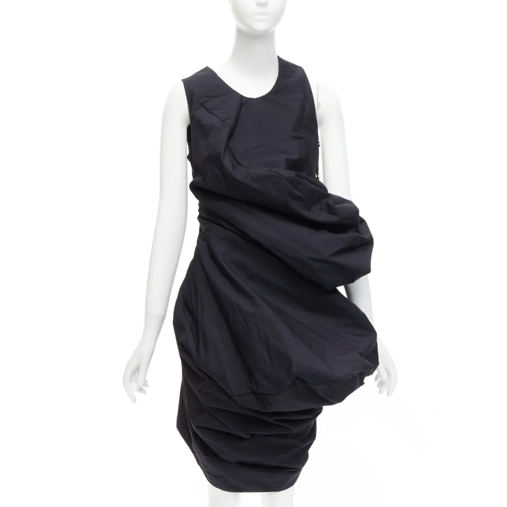 Comme Des Garcons Lumps Bumps Dress Black Polyester Very good - Front View