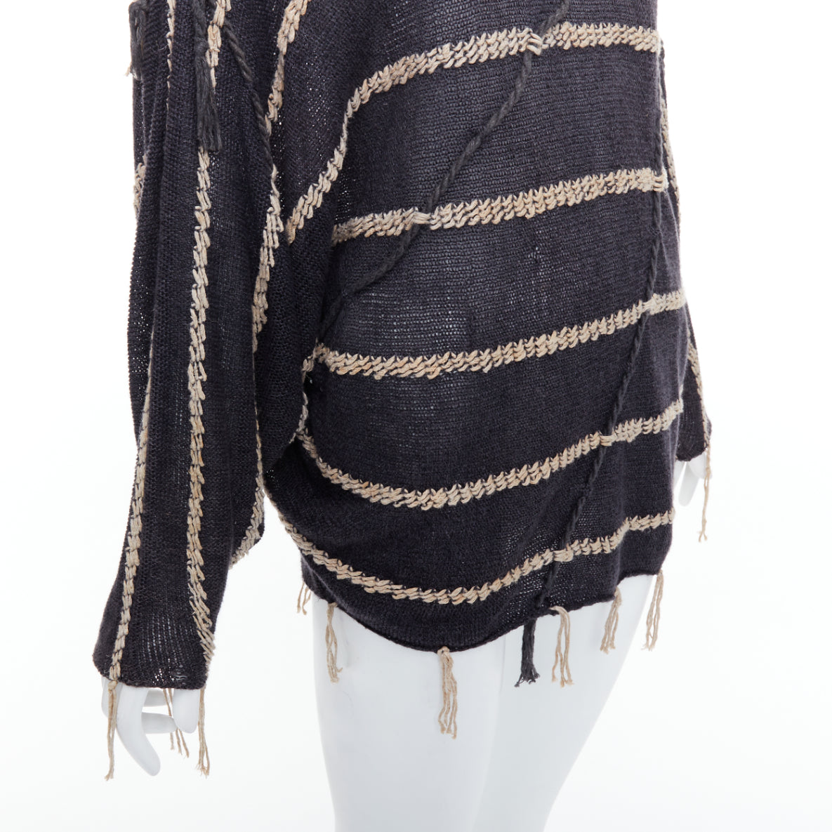 Issey Miyake Fringe striped shirt - Back view