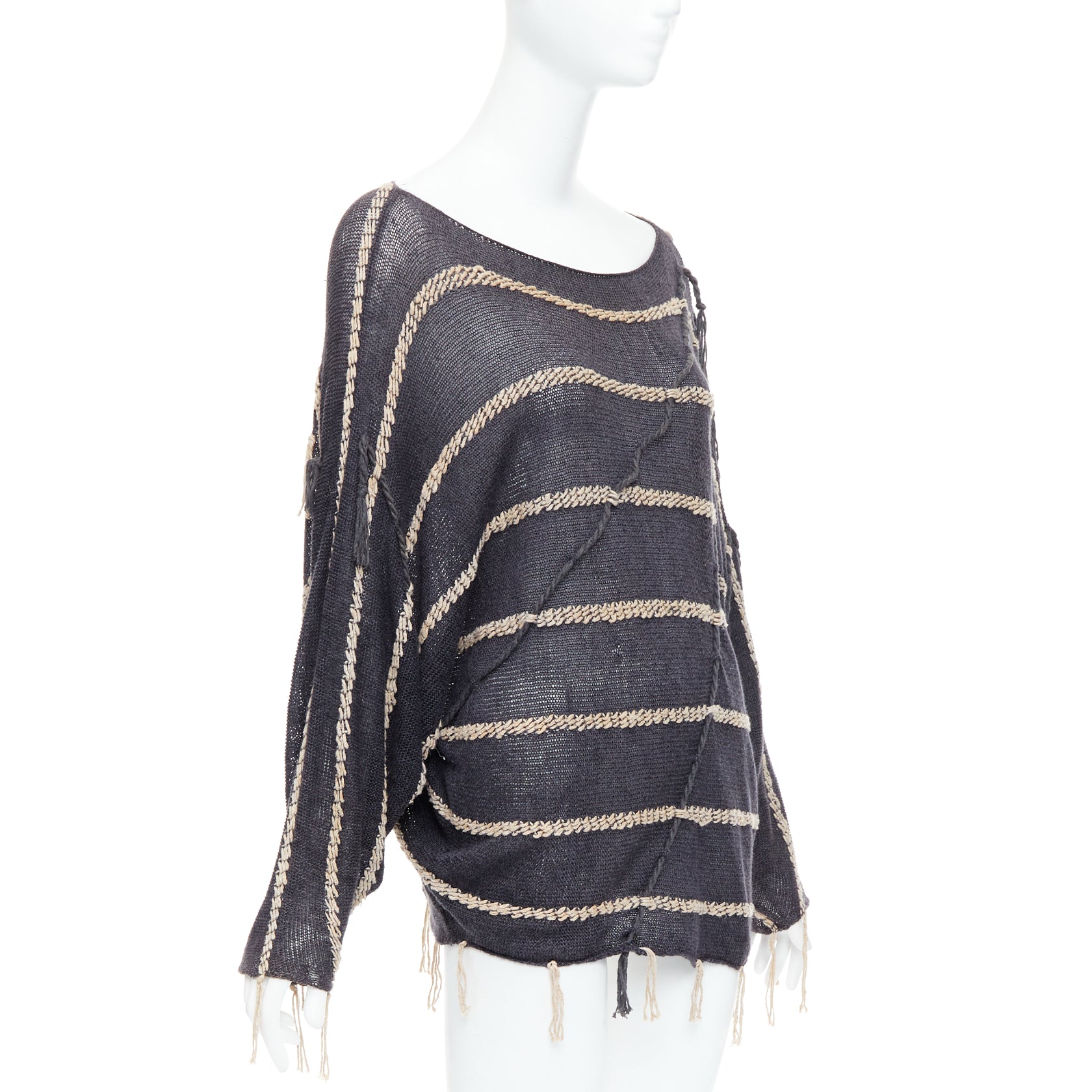 Issey Miyake Fringe striped shirt - Image 6