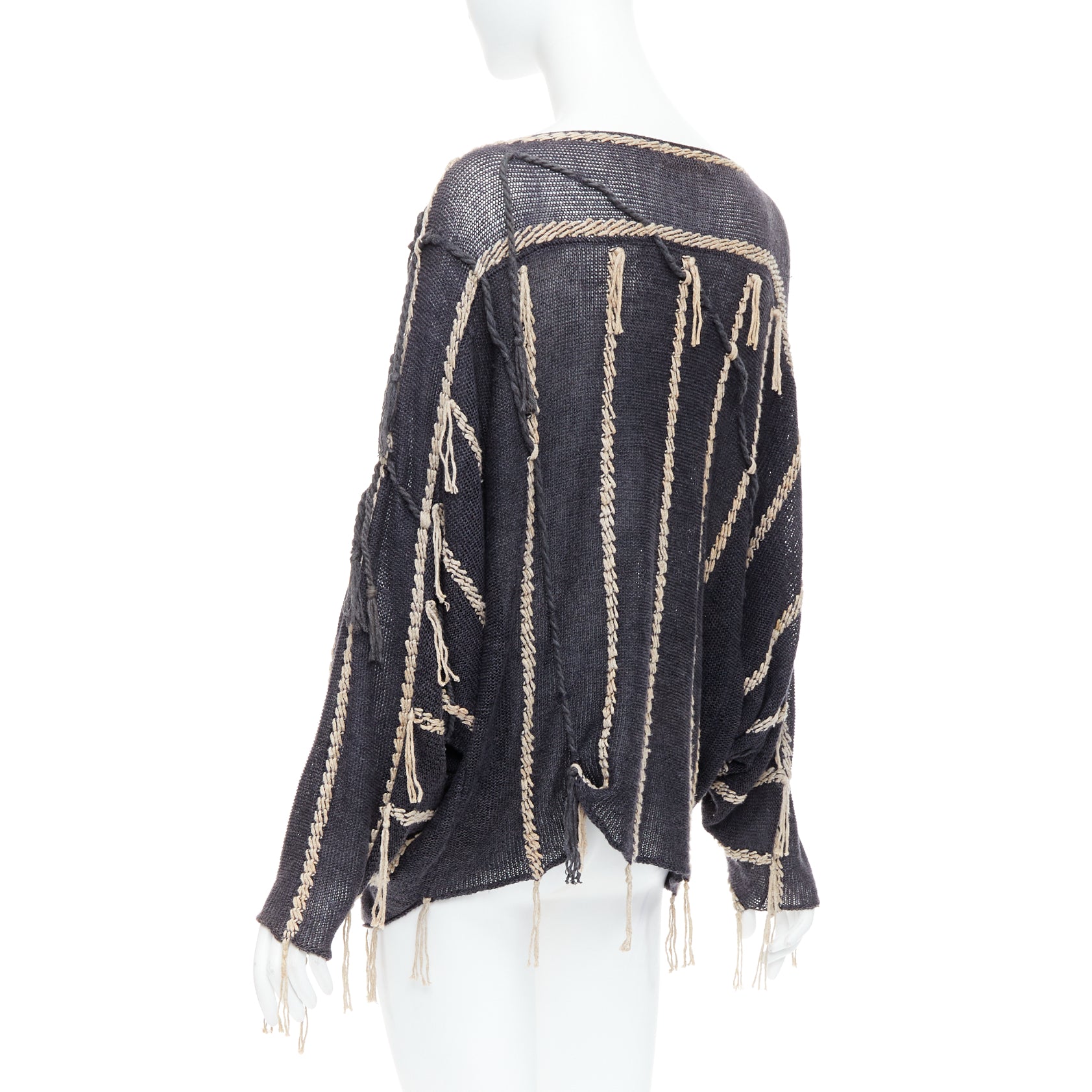 Issey Miyake Fringe striped shirt - Detail 1