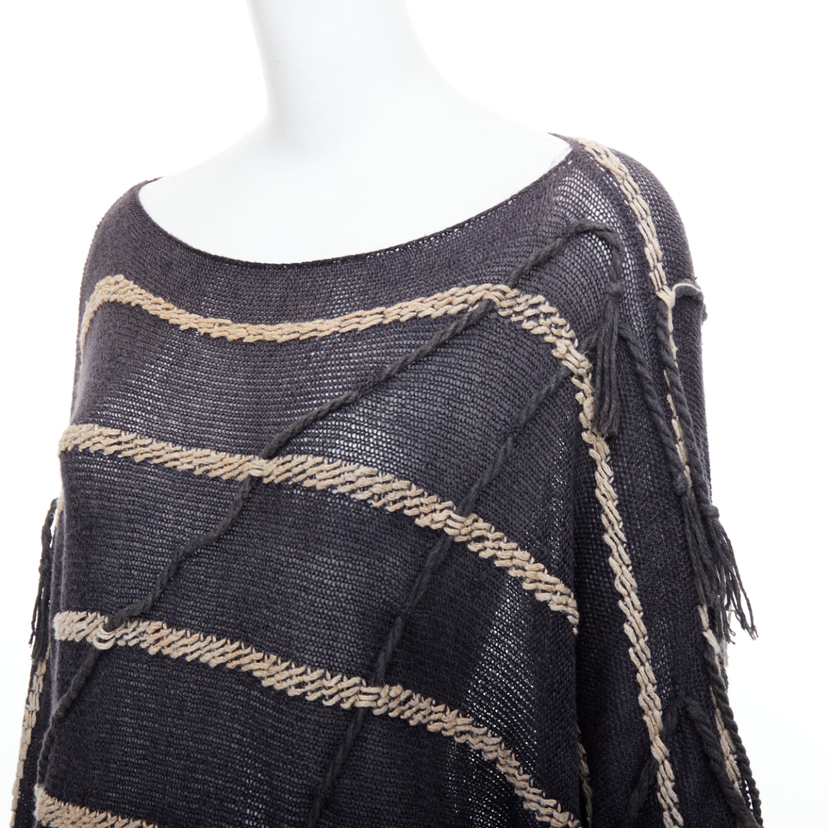 Issey Miyake Fringe striped shirt - Detail 2