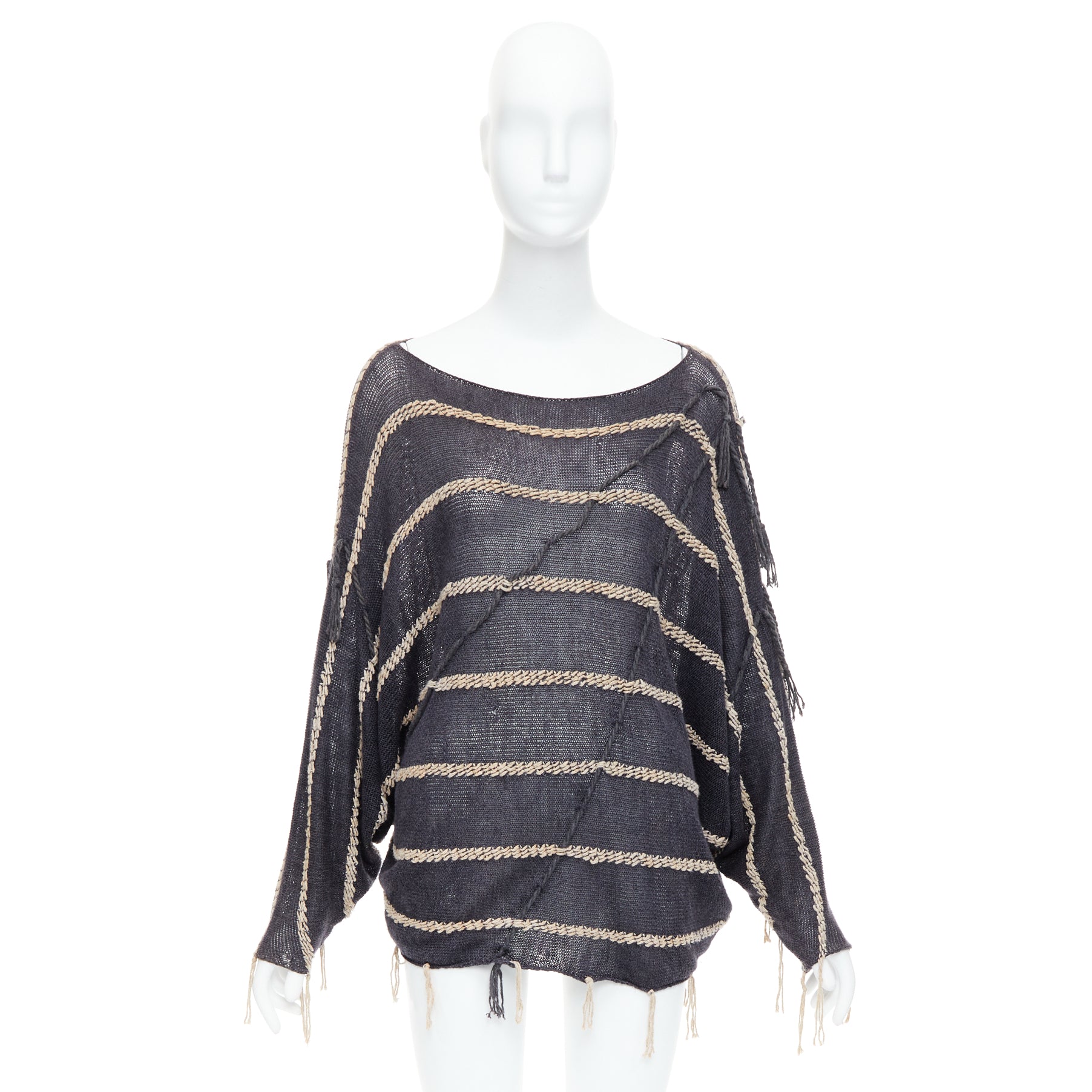 Issey Miyake Fringe striped shirt - Image 11