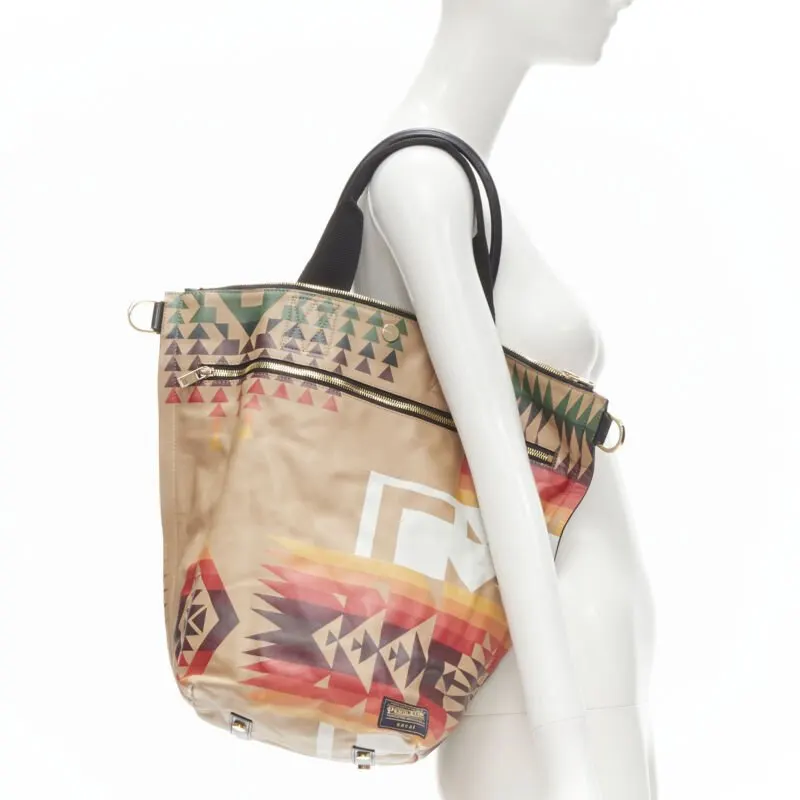 Sacai Gold Satchel Bag MultiColor Leather Very good - Back View