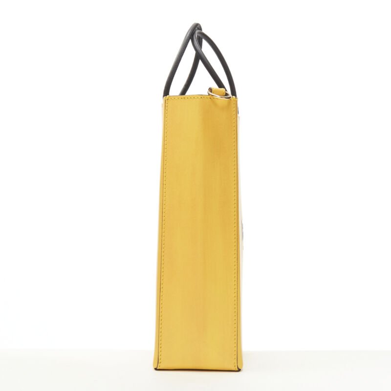 Fendi Yellow Logo Tote Bag - 4