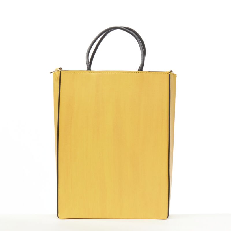 Fendi Yellow Logo Tote Bag - Side view
