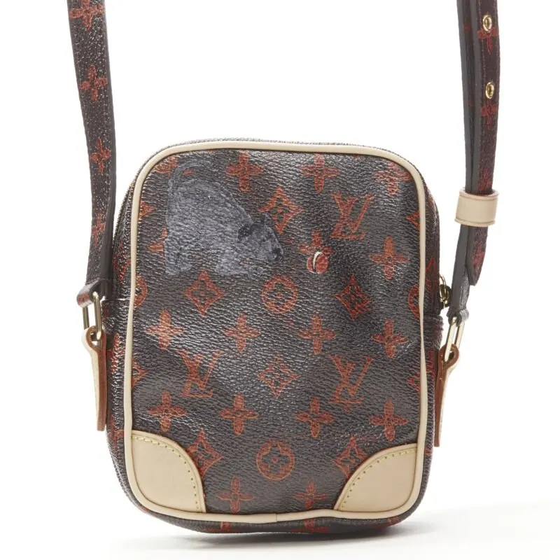 Louis Vuitton Catogram Camera Bag Black Canvas Never worn - Box View