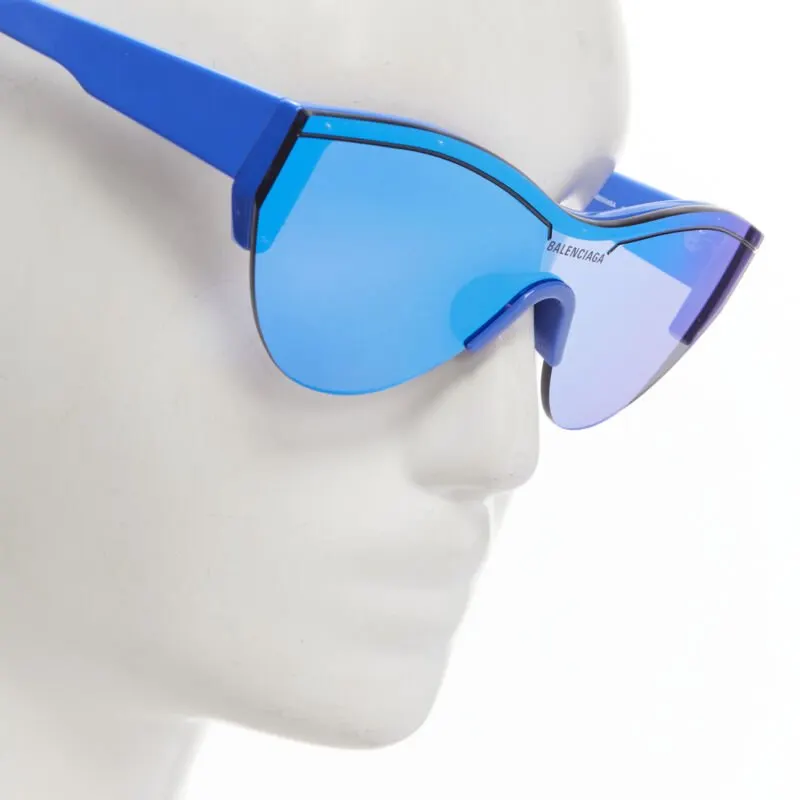 Balenciaga Reflective Temple Glasses Blue Never worn - Back View