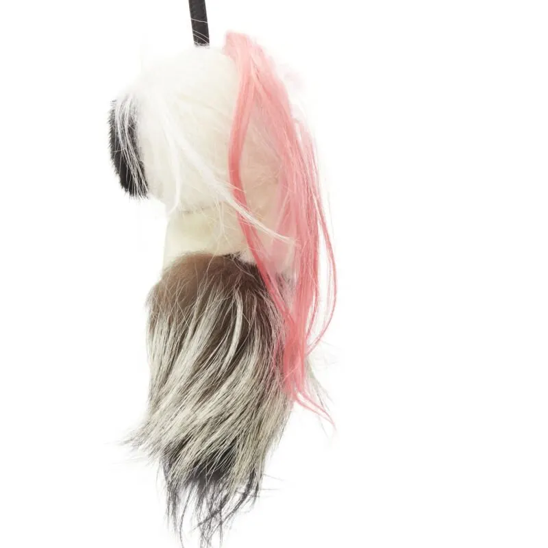 Fendi Karlito Bag Charm MultiColor Fur Never worn - Back View
