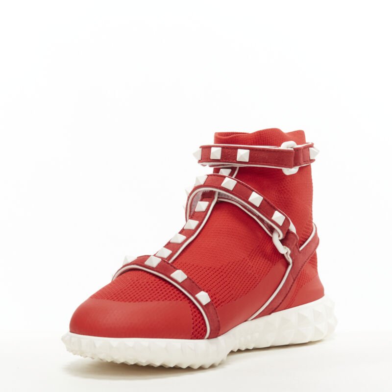 Valentino Garavani Rockstud Knit Sneaker - 4