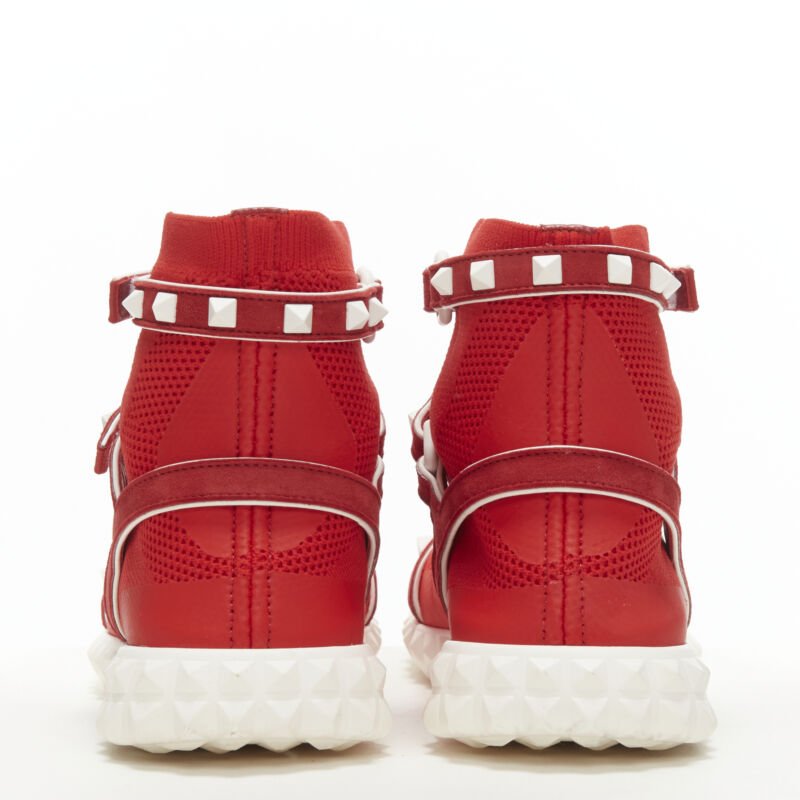 Valentino Garavani Rockstud Knit Sneaker - Side view