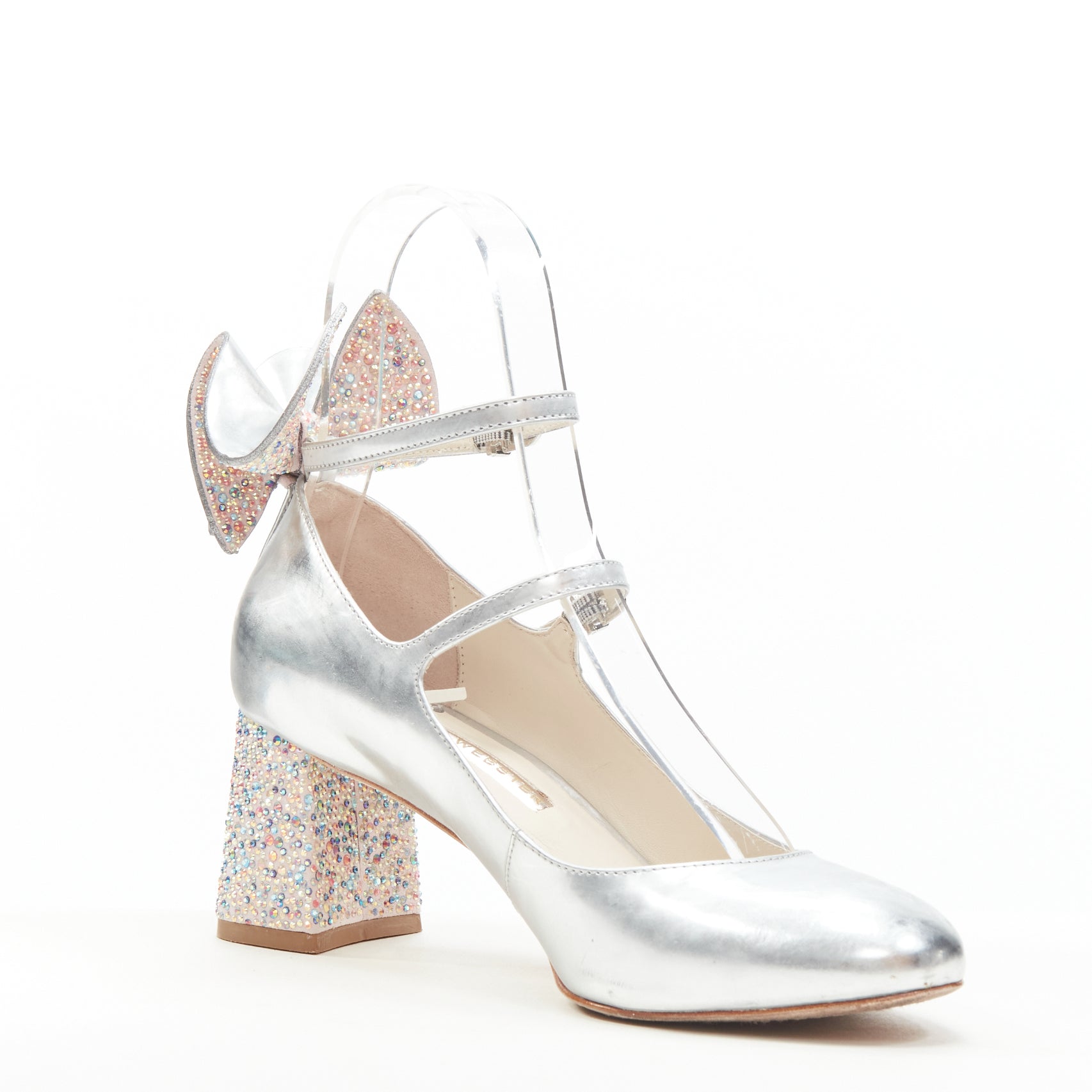 Sophia Webster Silver Butterfly Heels - Image 6