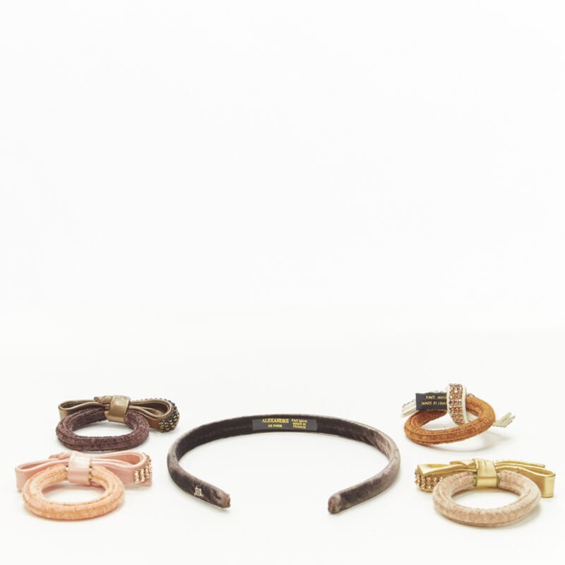 Alexandre De Paris Velvet Bow Hair Tie - Back view