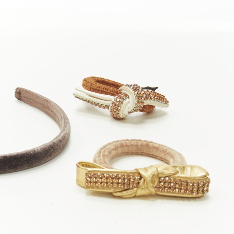 Alexandre De Paris Velvet Bow Hair Tie - Side view