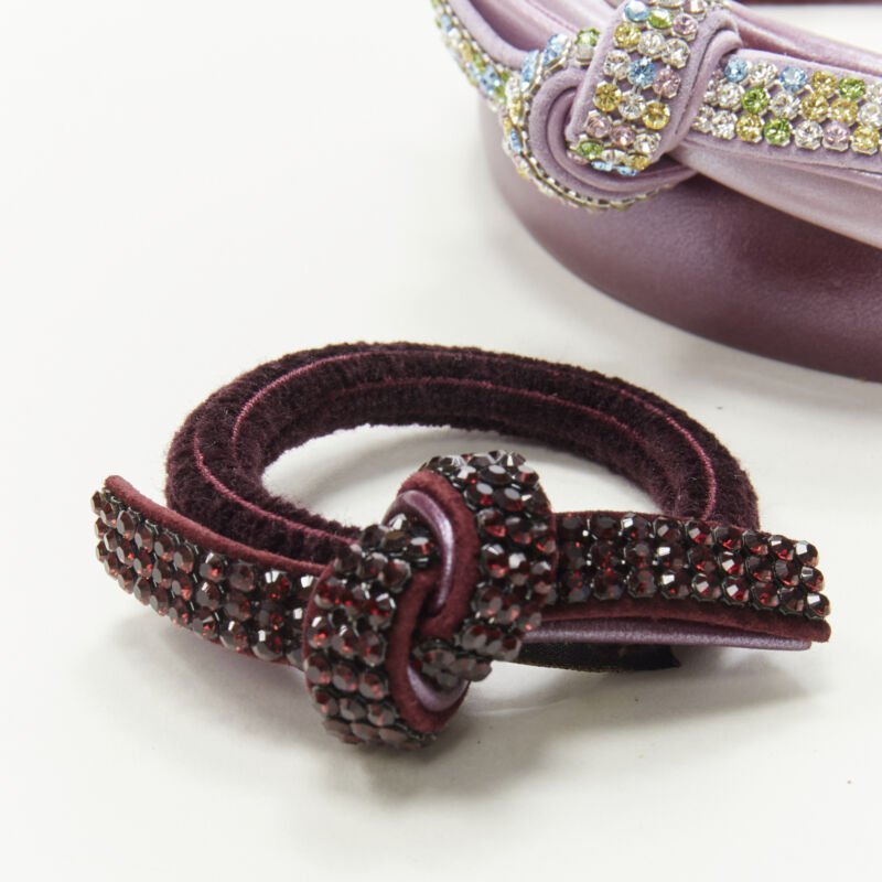 Unsigned / متعددة Purple Crystal Hair Tie - 4