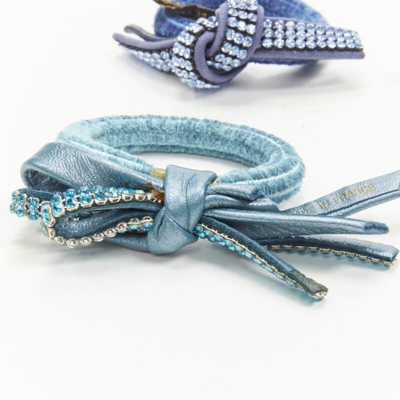 Unsigned / متعددة Purple Blue Bow Tie - Side view