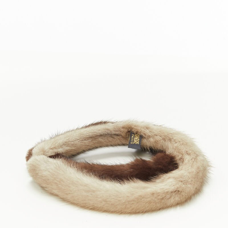 Unsigned / متعددة Mink Fur Headband - Back view