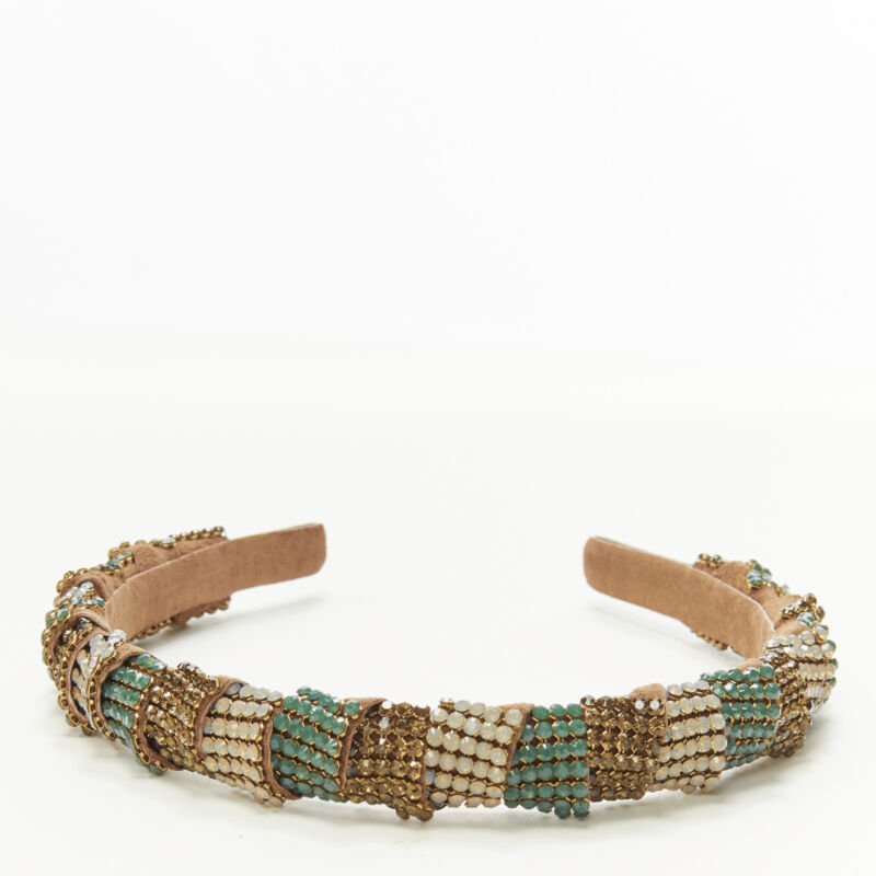 Unsigned / متعددة Crystal Leather Headband - Image 6