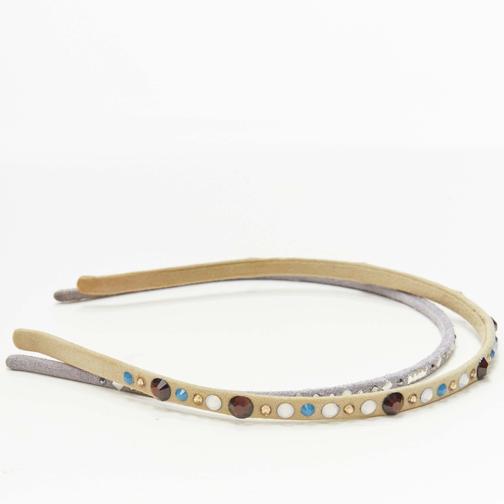 Unsigned / متعددة Suede Rhinestone Band - 4