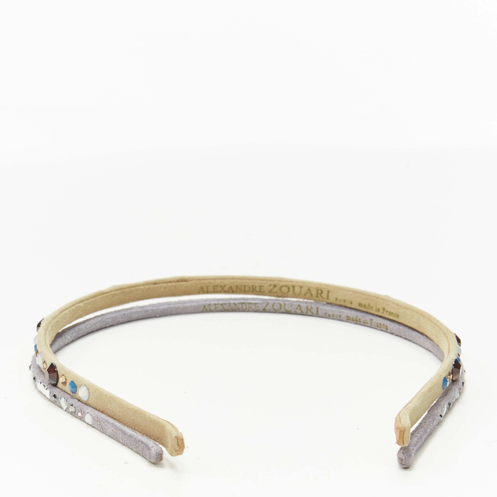Unsigned / متعددة Suede Rhinestone Band - Side view
