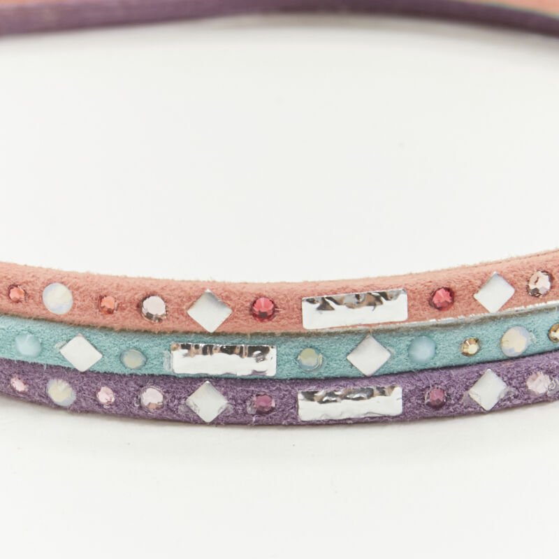 Unsigned / متعددة Suede Crystal Band - Back view