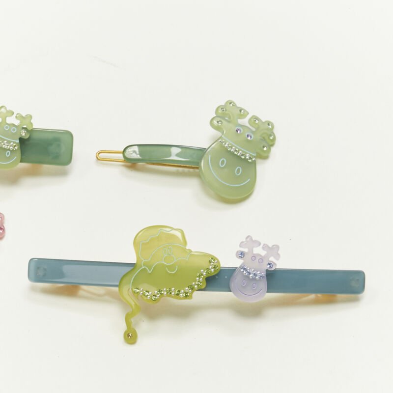 Unsigned / متعددة Santa Hair Clips - 4