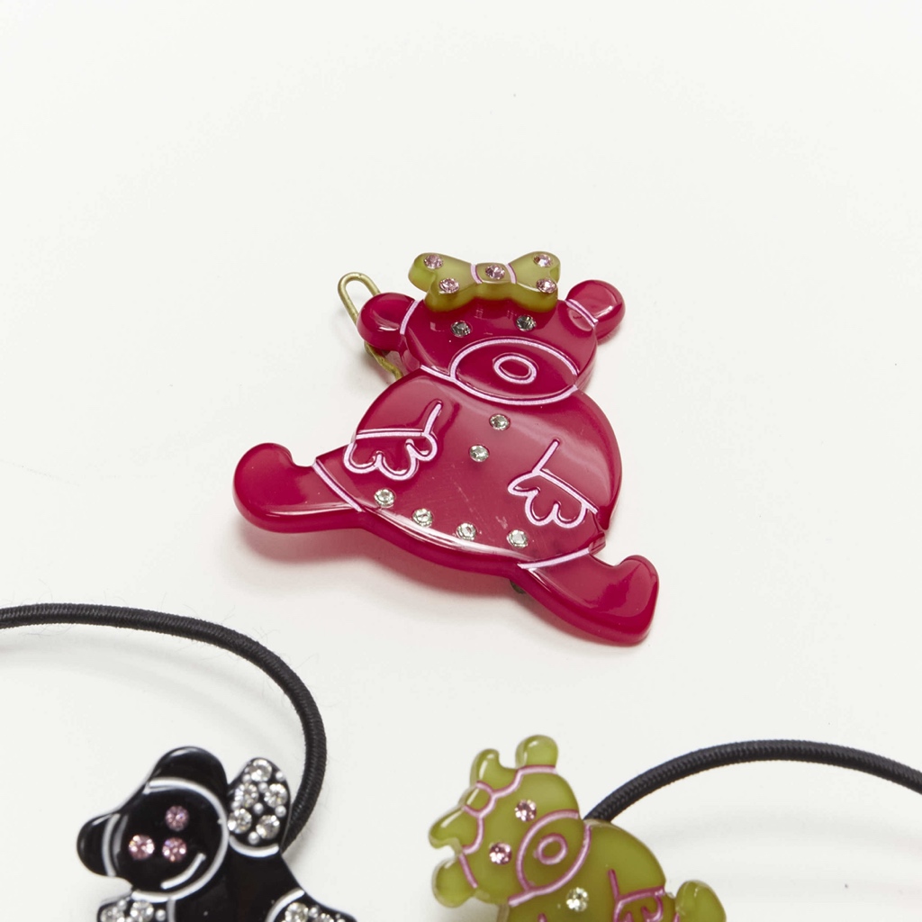 Unsigned / متعددة Teddy Hair Clips - 4