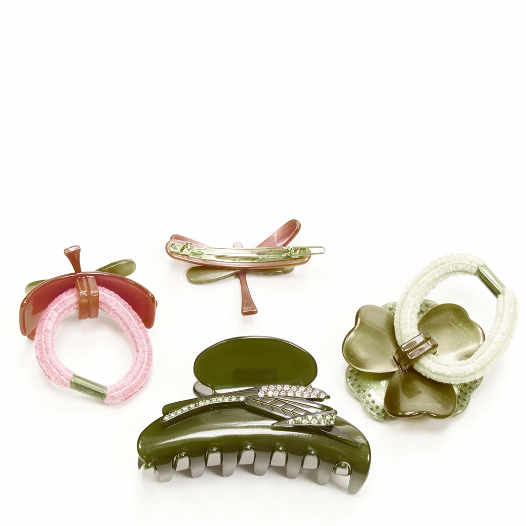 Unsigned / متعددة Dragonfly Hair Clips - Back view