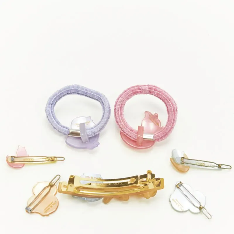 Unsigned Duck Hair Clips MultiColor Plastic Never worn - Inside View
