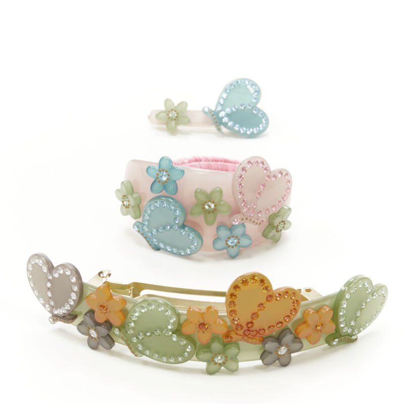 Unsigned / متعددة Floral Hair Clips