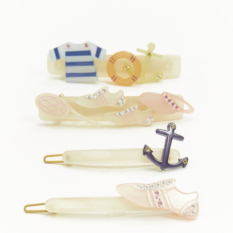 Unsigned / متعددة Nautical Hair Clips - Side view
