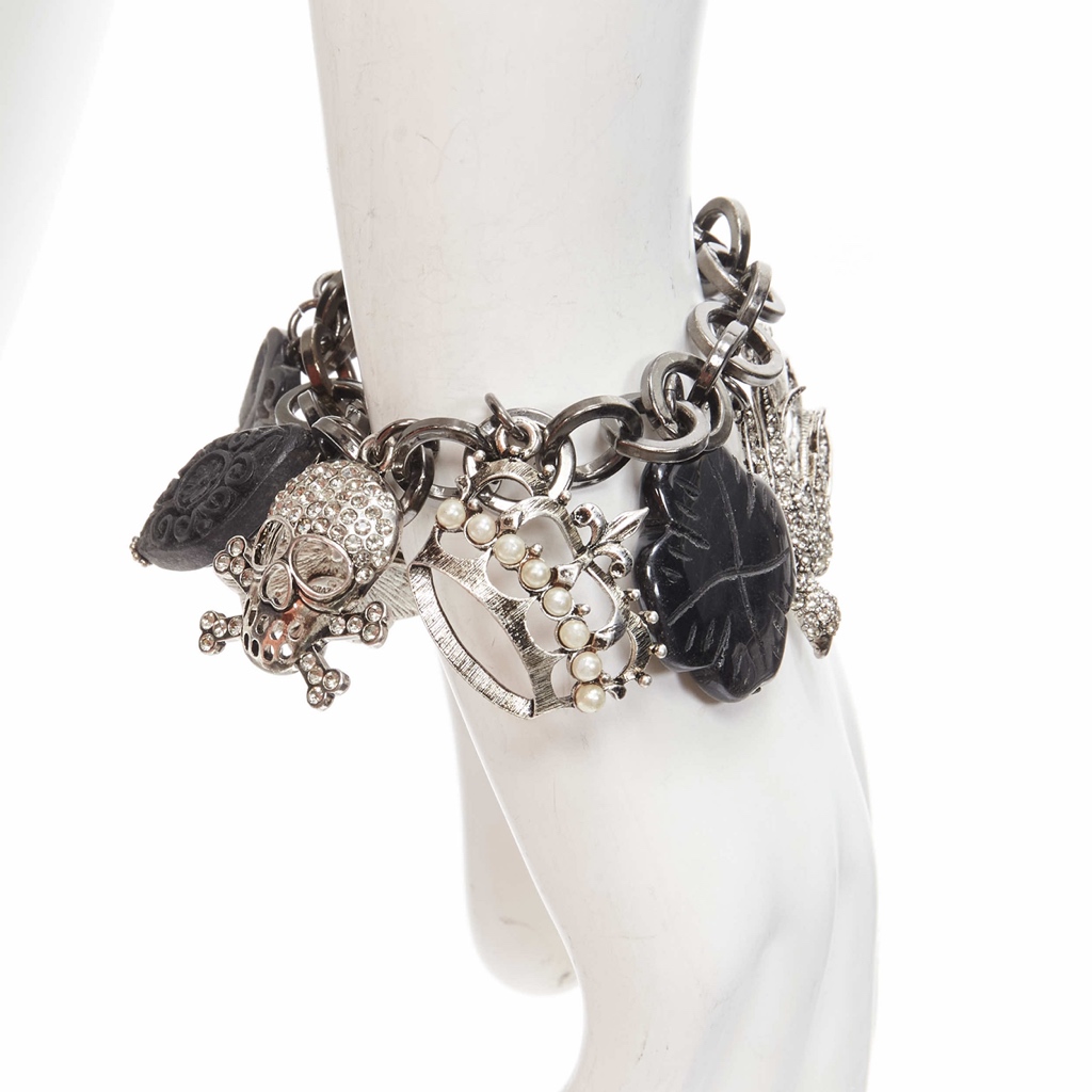 R.j. Graziano Black Silver Clover Bracelet - Image 6