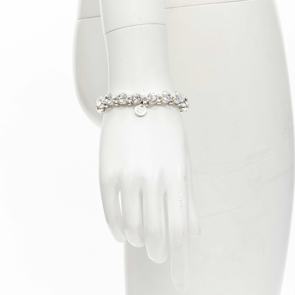 Philippe Audibert Silver Round Crystal Bracelet