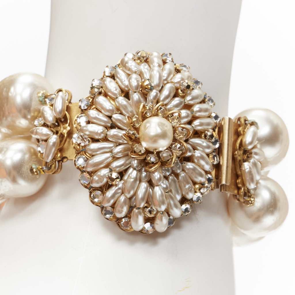 Unsigned / متعددة Baroque Faux Pearl Bracelet - 4